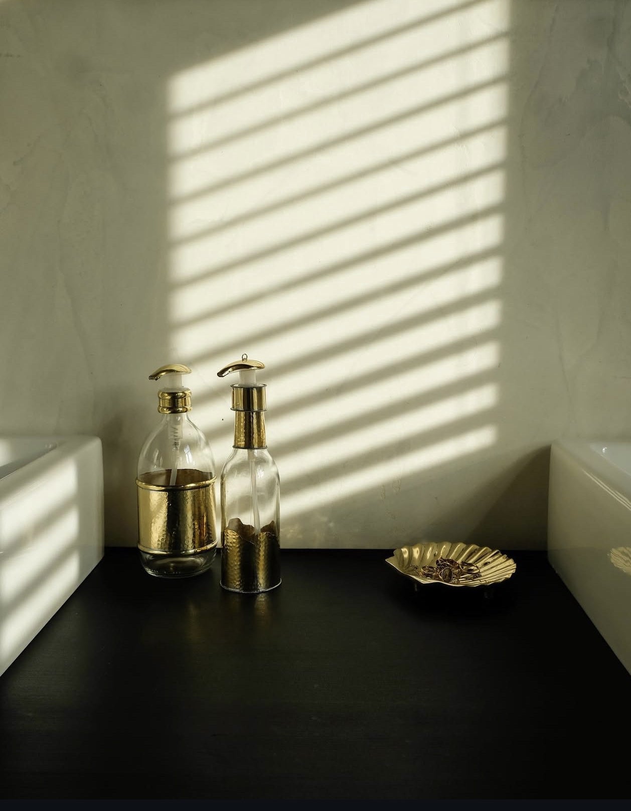 Zeepdispenser Messing - Lang