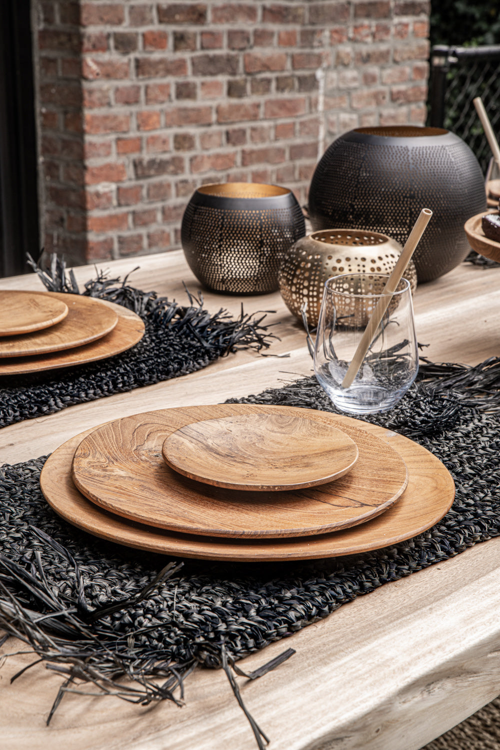 Raffia Placemat Zwart